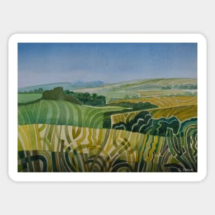 South Downs Kent Green Landscape Sticker